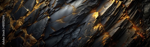 The texture of a black stone with gold flecks