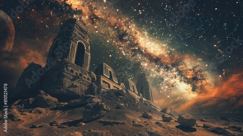 An ancient alien temple that perfectly aligns with the Milky Way. ruins