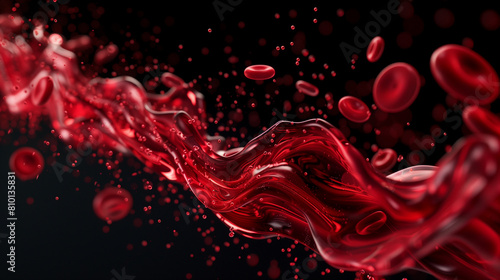 Dynamic Swirl of Erythrocytes in Blood Vessel
