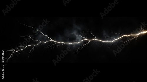 A powerful display of natural electricity as a lightning bolt strikes