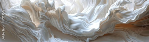 White flowing fabric, soft and elegant.