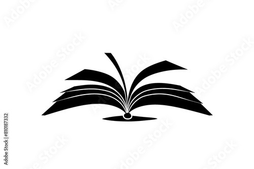 a black and white image of a book