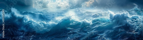 The ocean is a vast and powerful force,background with water