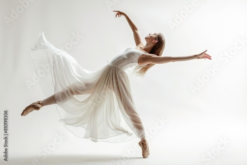 Woman in White Dress Dancing