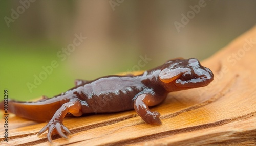 macro portrait of beautiful salamander