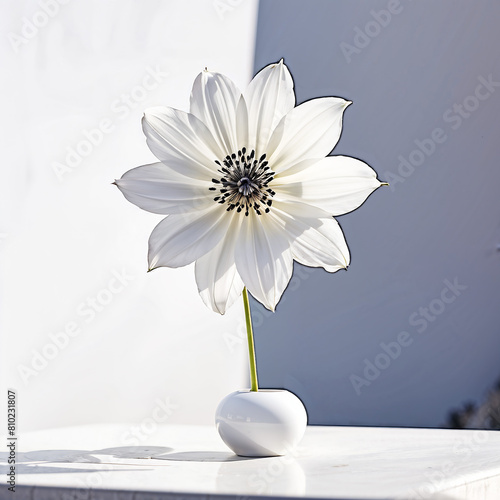 Beautiful white Flower on a sunny day