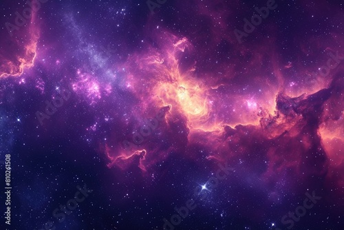 Abstract space art with galaxies and celestial bodies. Illustration of a background with a majestic space theme.
