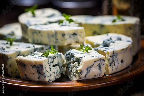 Blue Stilton Cheese on a farmers market