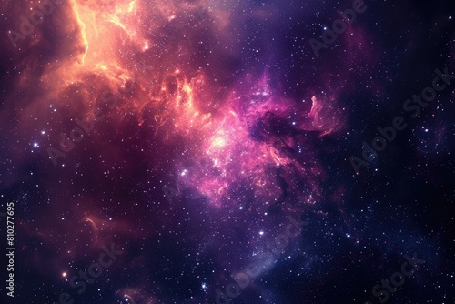 Abstract outer space art with galactic elements. Illustration of a background with a majestic space theme.