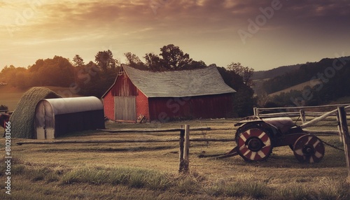 art countryside landscape rural farm and farmland field