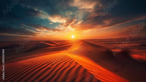 SUNSET from a desert