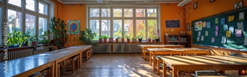 Teacher Shortage in German Schools: Green Classroom Chalkboard with 'Teacher Wanted' Written on It