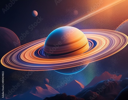 beautiful saturn planet in the universe planet with rings