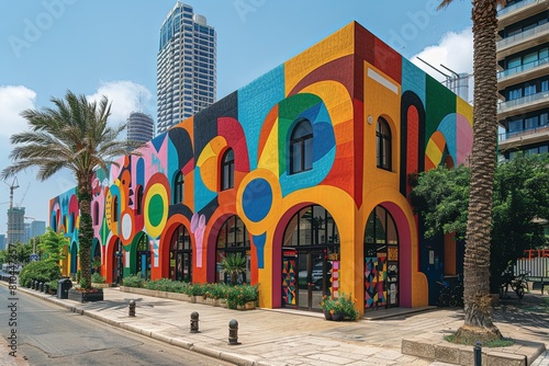 Neon Summer Hues: Vibrant Tel Aviv Street Art Splash