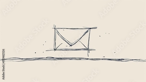unbroken connection continuous line drawing of mail envelope minimalist sketch art