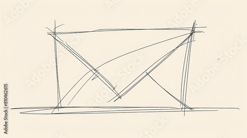 unbroken connection continuous line drawing of mail envelope minimalist sketch art