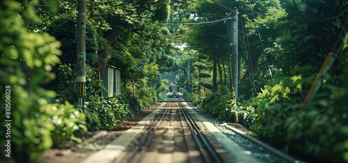 Enchanting Aerial Cable Train Journey Through Lush Jungle Landscape 