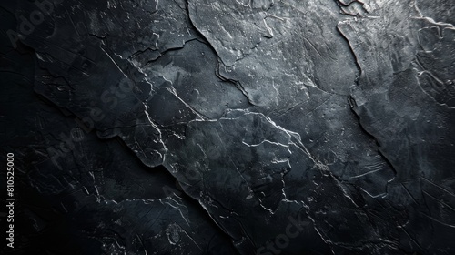 Black stone texture. Natural dark grey slate background.