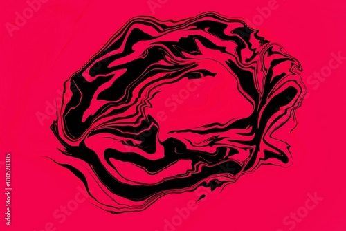 liquid element black and red, by procreate