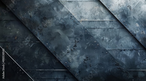 Dark metal background with blue grunge texture.
