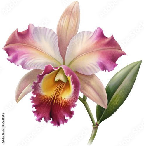 Cattleya Orchid, GENERATIVE AI