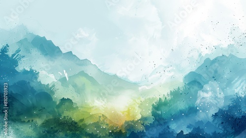 Watercolor style wallpaper each brushstroke is a hymn, a tribute to the beauty and majesty of the earth.
