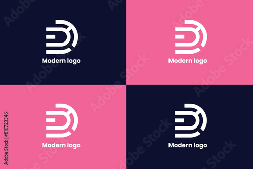 letter d linert logo, letter cd lineart logo, letter te company logo, letter ce logo, logomark, brandmark
