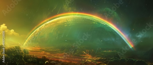 A research team finds a planet where the rain evaporates before reaching the ground, creating perpetual, ethereal rainbows