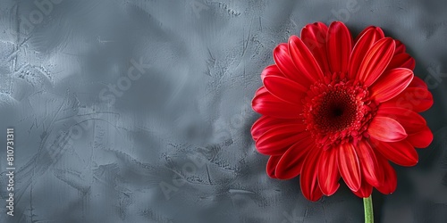 Single Red Gerbera Flower