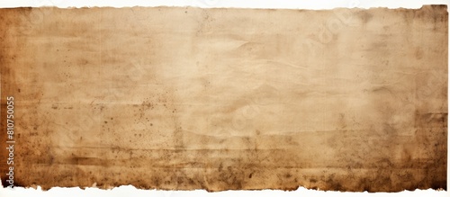 A vintage grunge paper with an abstract design providing ample space for text or copy The image portrays an old weathered paper with a blank surface isolated against a white background