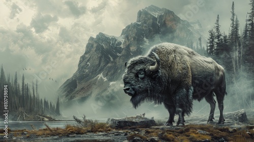 In the wild, the bison is a powerful symbol of strength and resilience.