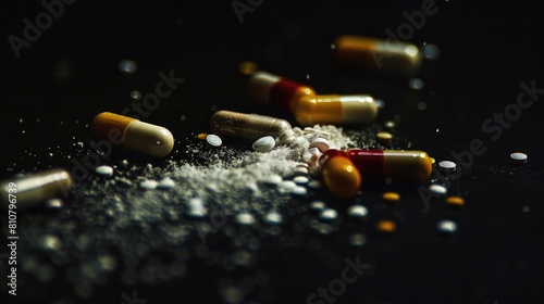 Visuals depicting drug addiction are commonly associated with the International Day against Drug Abuse and Illicit Drug Trafficking often showcasing drugs against a stark black background
