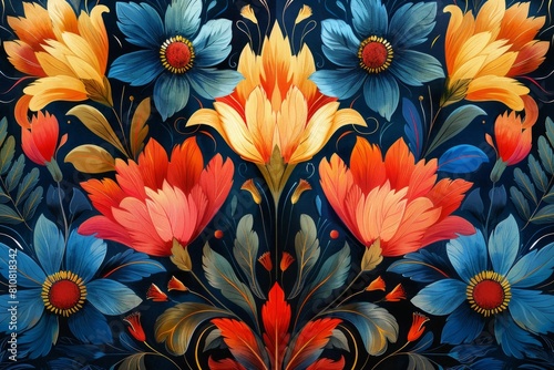 abstract background in colors and patterns for Day of Russian Language
