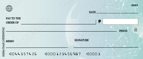  blank cheque 14 IN PESOS - 1, blank check in pesos 