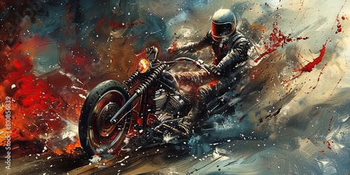 motorcycle rider on a motorcycle
