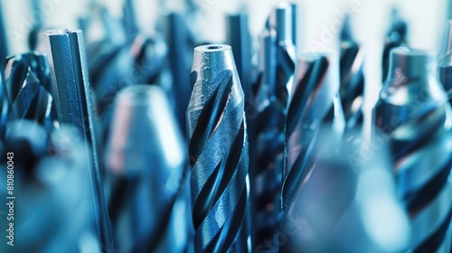 Close up of various drill bits. Perfect for construction and DIY projects
