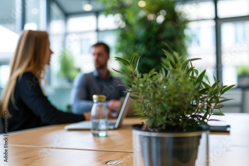 The coworkers who brought plants to brighten up the office Fictional Character Created By Generative AI. 