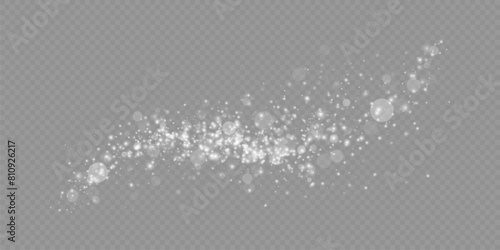 Shining stars.White shiny particles on a transparent background.Sparkling star dust.For packaging of children's toys, gifts, cards, banners.Vector. 