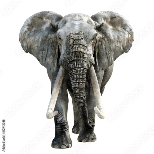 mighty elephant Isolated on transparent background, png
