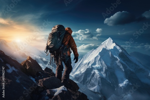 A Mountaineer's Journey Fictional Character Created By Generative AI. 