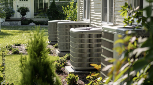 Air conditioning units outside a residential home