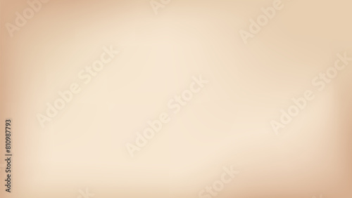 Beige nude gradient bg. Neutral warm color gradation background. Patel tan ivory graphic design wallpaper. Delicate minimalist fashion studio backdrop. Soft chocolate blur simple vector banner cover.