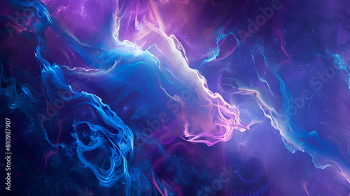  Color smoke,Esoteric explosion. Pink purple blue fume cloud texture wave on white abstract art background, A futuristic cosmos design with abstract blue, mint, and purple smoke