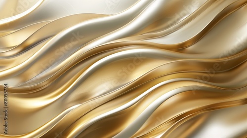 Wavy gold and silver background