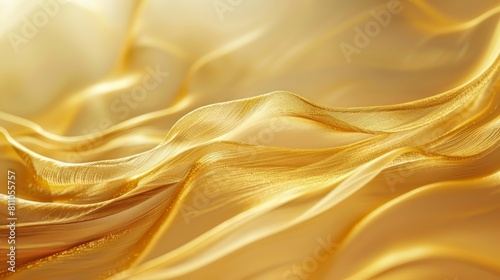 Wavy gold silk fabric with soft highlights.