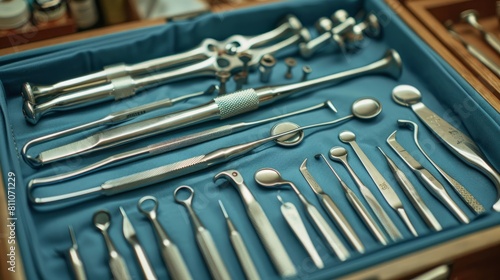 a collection of vintage medical tools.