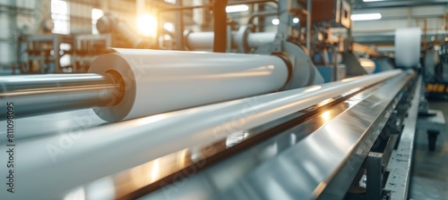 close up of a traditional papermaking machine