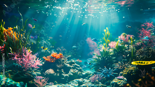 Colorful and Creative Underwater Tropical Setting 
