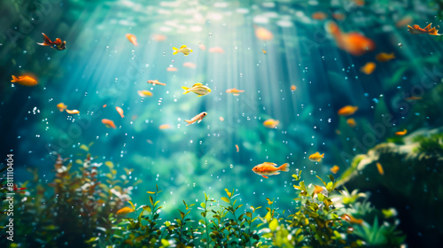 Imaginative Background of a Tropical Underwater World