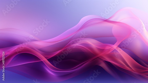 A minimalist composition of thin purple smoke trails against a gradient purple background, representing calmness and simplicity